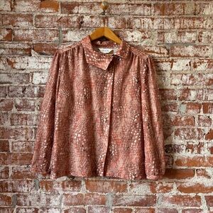Vintage snake skin polyester blouse
